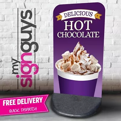 Hot Chocolate A Board Pavement Sign Outdoor Ecoflex 2 Cafe Catering Hot Drinks • £84.99