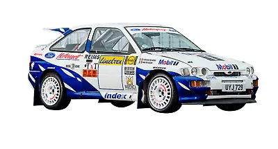 1:10 RC Clear Lexan Body Shell Ford Escort Cosworth WRC With Mobil Decals • £44.25