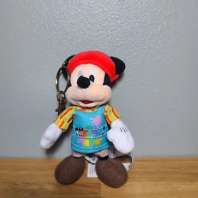 Disney Store Parks Riviera Resort Exclusive Mickey Mouse Plush Keychain Painter • $29.95