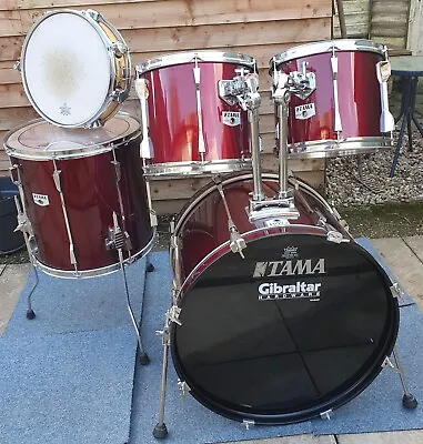 Red TAMA ROCKSTAR Drum Kit 22121316 & 13x4 DIXON Piccolo Wooden Snare • £235