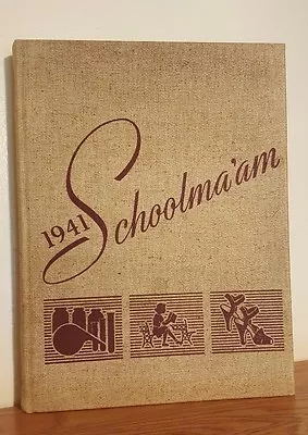 Schoolma'am 1941 Madison College Yearbook Annual From Harrisburg Virginia • $39.95