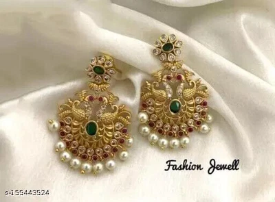 $20.19 • Buy South Indian Gold Plated Earring Jewellery Jhumka Earring For Women-
