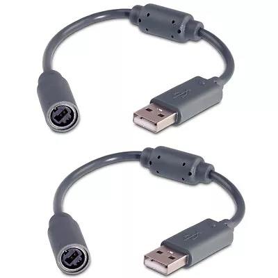 2 X USB Breakaway Dongle Cable Cord Adapter For Xbox 360 PC Wired Controller • $6.49