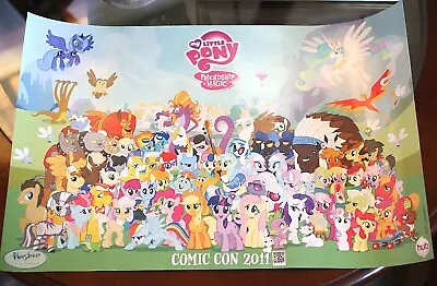 My Little Pony Friendship Is Magic Comic Con 2011 Poster Hasbro • $55