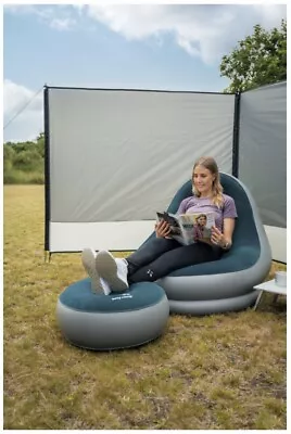 Easy Camp Comfy Lounge Set Inflatable Camping Furniture Chair Beach Festival • £39.99