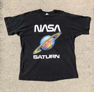 Vintage 90s NASA Saturn K Mart Promo Big Print T Shirt XL Space USA Astronaut • $60