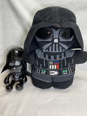 Star Wars Darth Vader Plush Stuffed Backpack 14” Tall  & Earth Vader Plush 9” T • £11.57