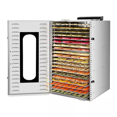 $368.99 • Buy Commercial Food Dehydrator Machine Fruit Jerky Beef Meat Drying System 20 Trays