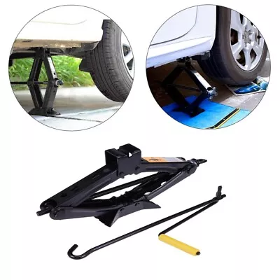 2 Ton Scissor Jack Car Van Wind Up Tyre Lift Chrome Crank Handle Emergency Tool • $25.99