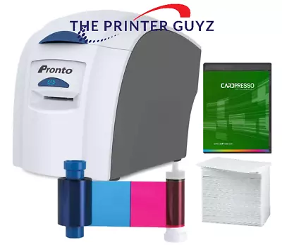 Magicard Pronto ID Card Printer Single Side Complete Bundle P/N 3649-0001 • $860