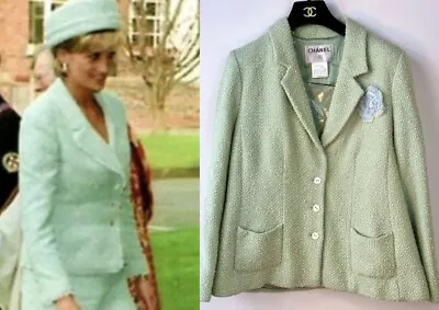 $2050 • Buy Chanel Vintage 2003 Tweed Lady Di Barbie Jacket 42 44 46 8 10 12 14 Coat Top M L