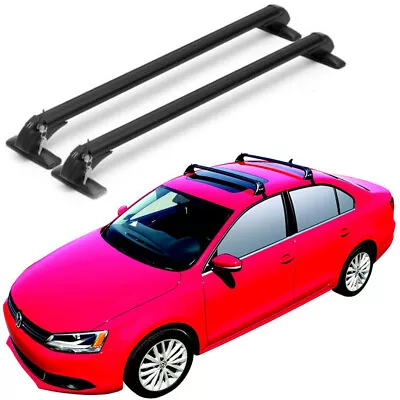 Top Roof Rack Cross Bar 43.3  Luggage Carrie W/Lock For VW Volkswagen Jetta • $135