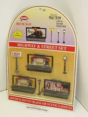 Vintage Model Power Ho Scale Highway & Street Set Lighted New On Card Free Ship • $17.95