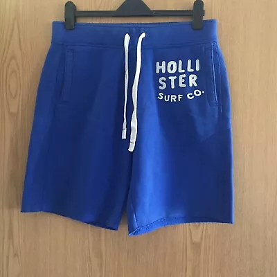 Hollister Men's Shorts Size Large Blue Fleece Lined  Drawstring Bottoms • £18.85