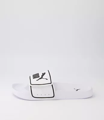 $45 • Buy New Puma Leadcat 2.0 V Black White Leather Slides Mens Shoes Casual