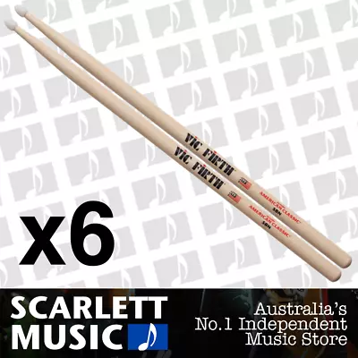 $132.95 • Buy 6x Vic Firth American Classic 5BN Nylon Tip Drumsticks ( 5B / 5-B Drum Sticks )