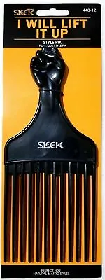$4.99 • Buy Hair Pick Afro Pic BLACK FIST PIK Hair Lift Style Comb 
