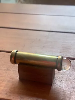 Vintage Brass Mini Ball Kaleidoscope On A Wooden Stand • $31.71