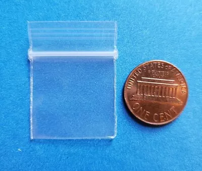 Clear 1  X 1  Mini Zip Seal Lock Top Plastic Bags 2Mil Jewelry Pill Small Square • $0.99