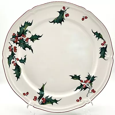 Villeroy & Boch Holly Christmas Round Platter Or Chop Plate Excellent Cond • $29.99