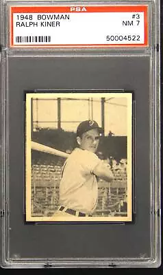 1948 Bowman #3 Ralph Kiner PSA 7 • $177.50