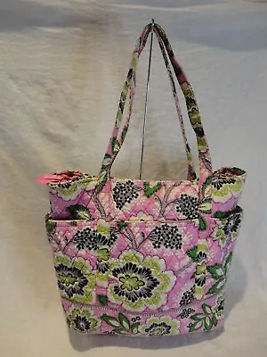 VERA BRADLEY Retired Pricilla Pink GET CARRIED AWAY Large Tote/Bag/Purse • $29.99