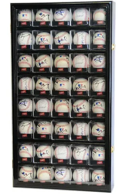 40 Acrylic Cubes Baseball Ball Cabinet Wall Display Case 98% UV Lockable  • $139.99