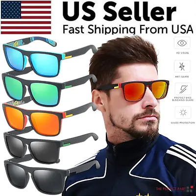 Square Polarized Sunglasses For Men Women Outdoor Sports Driving Glasses Golfing • $10.89