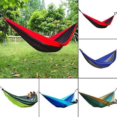 Double Person Parachute Nylon Hammock Outdoor Travel Camping Swing Hanging Bed • £12.99