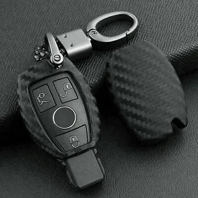 Smart Car Key Case Cover For Mercedes-Benz Fob Holder Accessories Carbon Fiber • $3.99