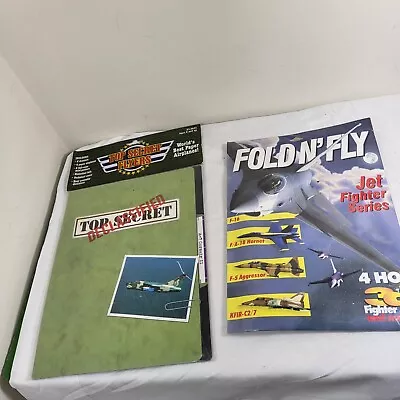 Vintage Fold N Fly Paper Airplanes Kit JET FIGHTER SERIES 1996 & More Lot • $15.99