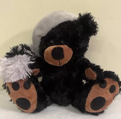 Ron Banafato Black Bear Plush RBI Raccoon Coon Skin Gray Hat Super Soft Stuffed • $7.85