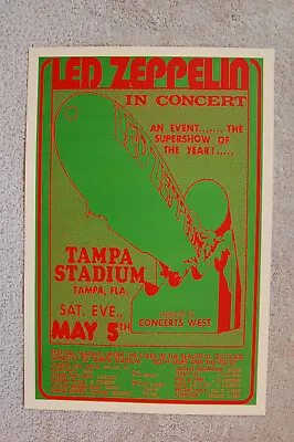 $4 • Buy Led Zeppelin Concert Tour Poster 1973 Tampa --