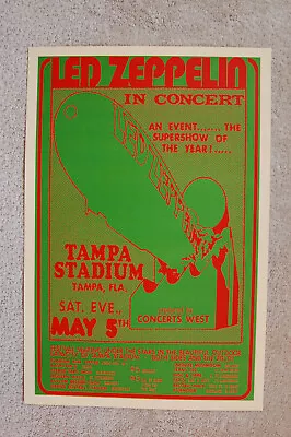 $4 • Buy Led Zeppelin Concert Tour Poster 1973 Tampa --