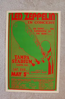 Led Zeppelin Concert Tour Poster 1973 Tampa -- • $4.25