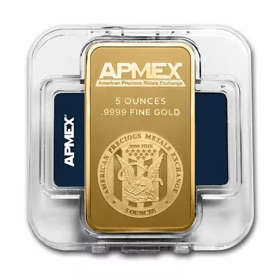 5 Oz Gold Bar - APMEX (In TEP) • $12797.38