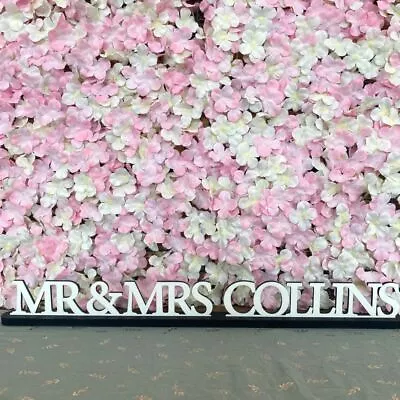 Personalised Wedding Name Sign With Stand | Mr Mrs Top Table Gift Any Colour • £22.95