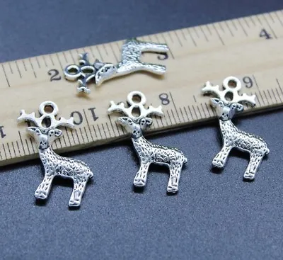Wholesale 10~50pc Deer Elk Alloy Charms Pendant Jewelry Making DIY 23*19mm • $0.99