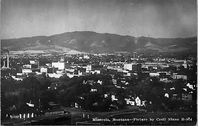 RPPC Missoula MT Aerial View C1930-1940s Cecil Nixon Photo Postcard JP9 • $14.39