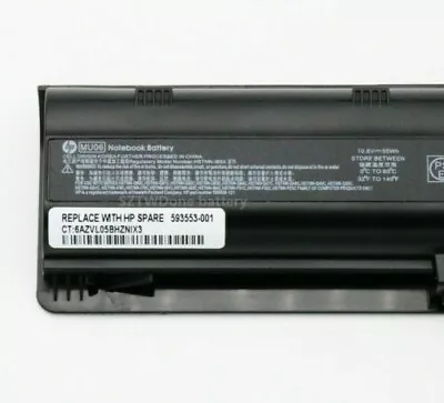 Genuine OEM MU06 Battery For HP Pavilion CQ42 CQ62 G4 G6 G7 G62 593553-001 47WH • $28.50