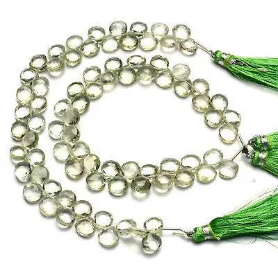 Natural Gem Green Amethyst Prasiolite 9mm Size Faceted Heart Shape Beads 9  • $15.20