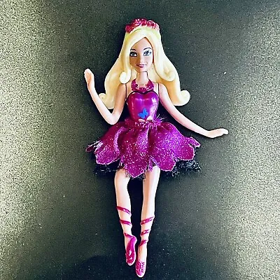 BARBIE Mini Kingdom Princess MARIPOSA Doll Pink Ballerina 4  Figure/Doll 2010 • $8