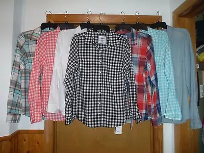 £13.25 • Buy Long Sleeve Button Front Shirt Blouses SONOMA XL,L,M,S,Multi Color Plaid,White,N