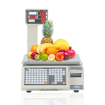 VEVOR 66Lbs 30KG Digital Price Computing Scale Commercial Food Meat Weighting  • $259.39