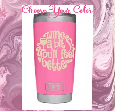 Monogram Vinyl Decal Sticker For Tumblers  Travel Mugs Cups ( Cute Quote) • $3.50