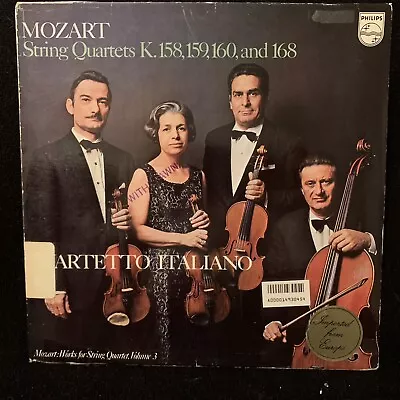 MOZART Early String Quartets K.158-60 & 168 - QUARTETTO ITALIANO - PHILIPS ST LP • $5