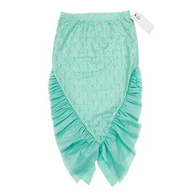 Cat & Jack Girls Swimwear Size XS 4/5 Mermaid Tail Cover Up Bottom Green • $6.39