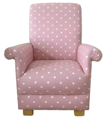 £114.85 • Buy Pink Spot Fabric Child's Chair Polka Dot Shabby Chic Dotty Kids Nursery Bedroom