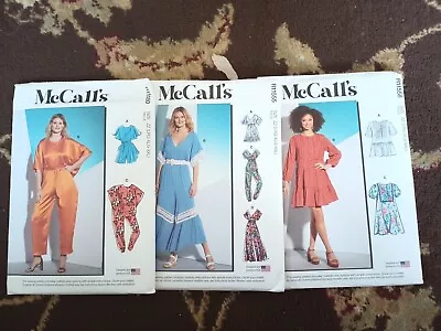 MCCALLS PATTERNs Lot 3 Rompers Jumpsuits Tunic DressesVaried SIZES NEW UNCUT • $9.92