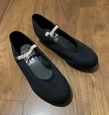 Freed Of London RAD Black Child Canvas Character Shoes Low Heel Size 1 • £6.99